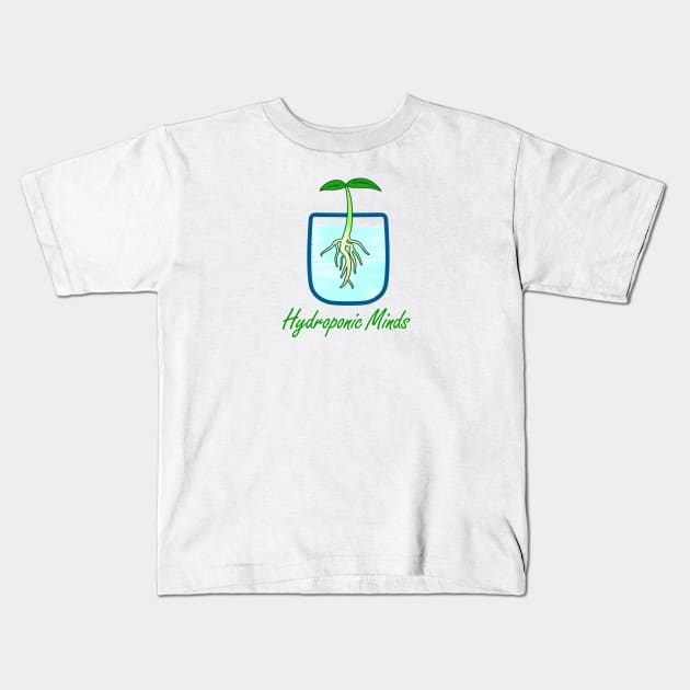 Hydroponic Plant Minds Kids T-Shirt by 13Lines Art